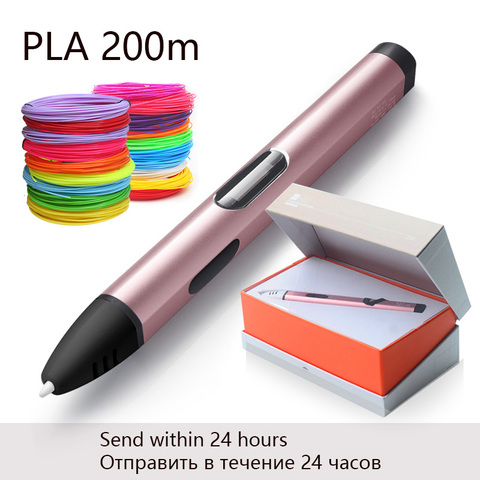 4th generation 3d pen 3 d pens 3d printer pen 1.75mm abs / pla Filament Metal Material USB Charging LED display ► Photo 1/6