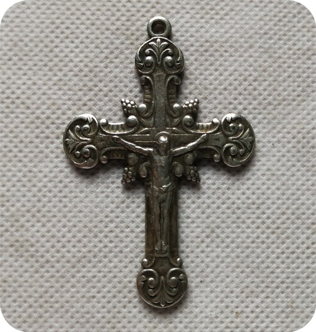 Silver Plated classic Jesus cross 65MMX43 ► Photo 1/2