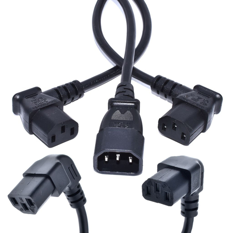 IEC 320 C13 Female to C14 Male PDU Angle Power Cables,IEC C13 angle adapter,Power cord angle adapter ► Photo 1/6