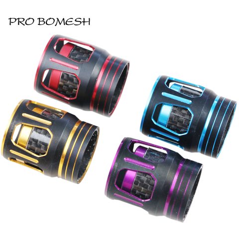 Pro Bomesh 1Set Aluminum Locking Nutt + 3k Carbon Fishing Reel Seat Decorative Trim Part DIY Fishing Rod Component Accessory ► Photo 1/1