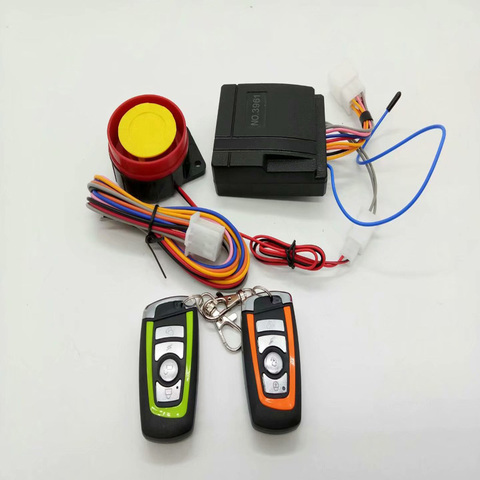 Universal Scooter Anti-theft Security Alarm System Motorcycle Alarm System Two-way With Engine Start Remote Keychain ► Photo 1/6