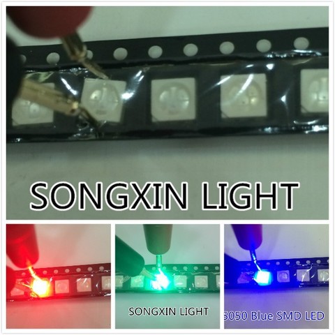 50pcs smd5050 LED SMD 5050 RGB Chip LED PLCC-6 Tricolor Red Green Blue LED Light Emitting Diode Lamp SMT Beads ► Photo 1/2