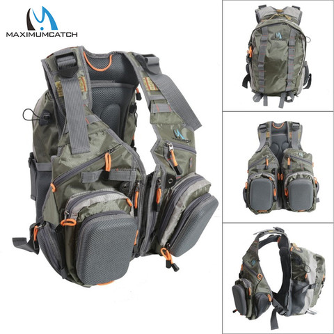 Maxcatch Fly Fishing Vest With Multifunction Pockets Size Adjustable Fishing Backpack ► Photo 1/6