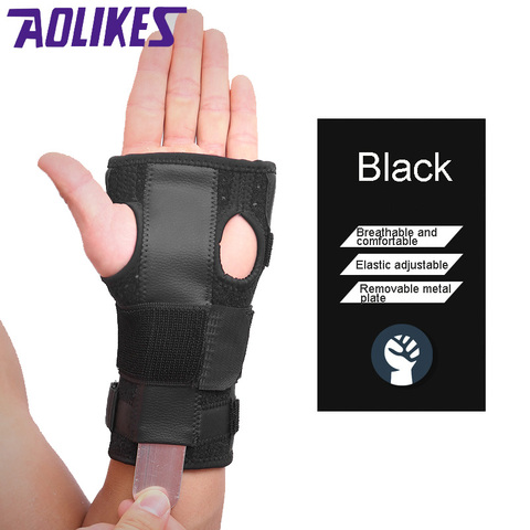 AOLIKES 1 Pair Wristband Wrist Support Weight Lifting Gym Training Wrist  Support Brace Straps Wraps Crossfit Powerlifting