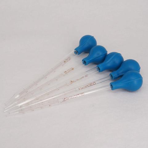 1-10ml Glass Graduated Pipette with Rubber Bulb Lab Chemistry Dropper Dispensing ► Photo 1/1
