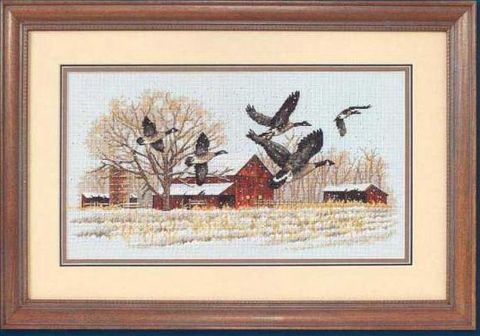 Top Quality Beautiful Lovely Counted Cross Stitch Kit Winter Geese Goose Bird Birds dim 13732 ► Photo 1/1