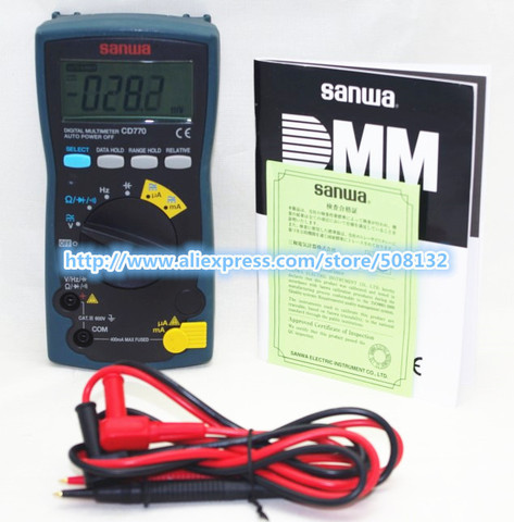 Digital Multimeters Standard type 3-3/4 digits 4000 count !!NEW!!Free shipping!! Sanwa CD770 ► Photo 1/2