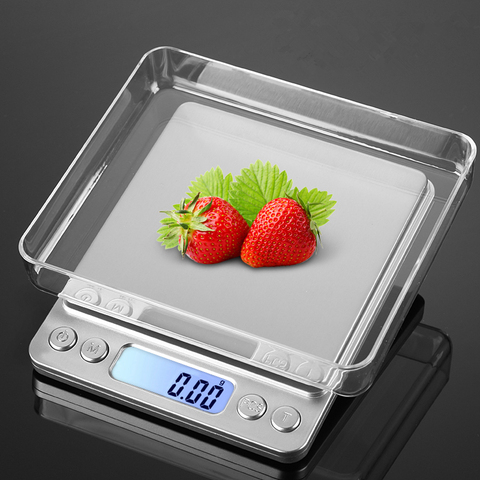 2022 latest USB powered kitchen scale 500g 0.01g Stainless Steel Precision Jewelry Weighing balance Electronic Food Scale ► Photo 1/6
