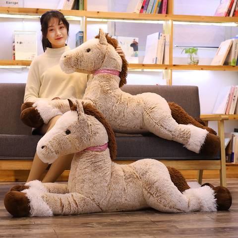 120cm NEW Plush Horse Toy big size Stuffed Animal Doll Baby Kids