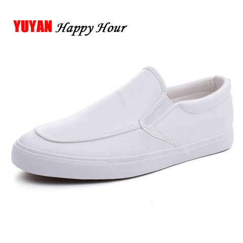 Men Loafers Soft Leather Men Shoes 2022 Slip-on Flat Fashion Loafers Casual Male Black White Shoes A1187 ► Photo 1/6