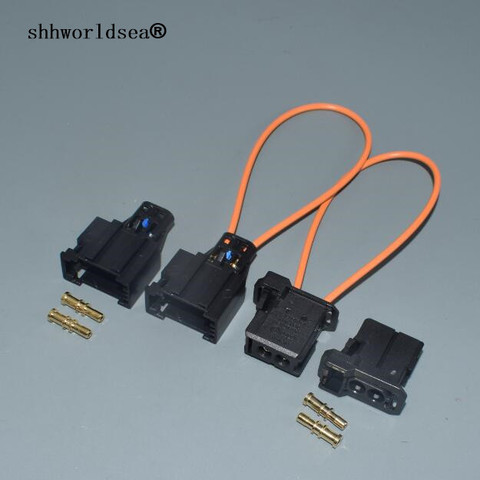 shhworldsea car audio MOST fiber optic cable plastic loop ring plug female 2-1355426-1  4E0 973 202 male female for audi for vw ► Photo 1/1
