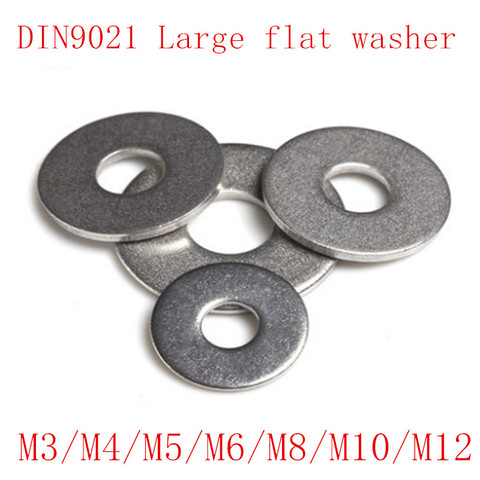 5-50Pcs DIN9021 M3 M3.5 M4 M5 M6 M8 M10 M12  GB96 304/A2-70 Stainless Steel Large Size Flat Washer ► Photo 1/1