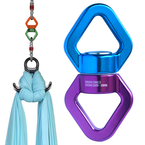 NEW 30KN Yoga Accessories Universal Ring Gimbal Ring Rotary Connector Rotational Hammock Swing Spinner Rope Swivel Connector ► Photo 1/6
