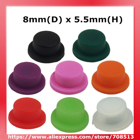 8mm(D) x 5.5mm(H) Silicone Tailcaps - 10pcs ► Photo 1/6