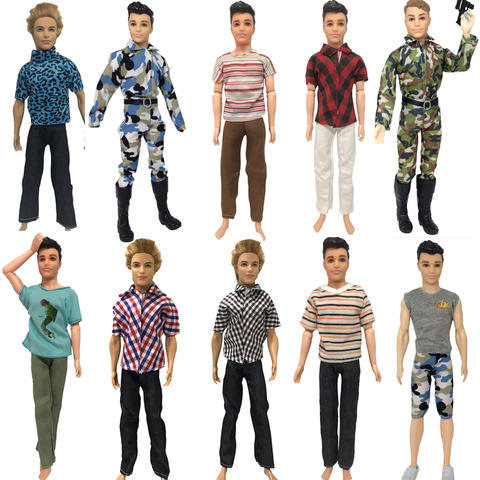 NK Mix Prince Ken Doll Clothes Fashion Suit Cool Outfit For Barbie Boy KEN Doll Accessories Presents Baby  Gift  DIY Toys  JJ ► Photo 1/3