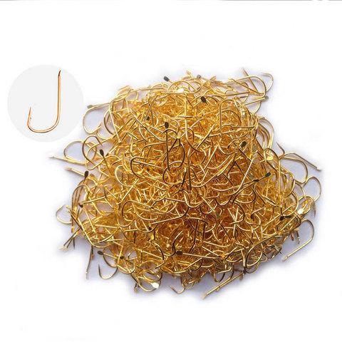 100pcs fly fishing hook golden fishing hook small high carbon steel Fresh Water hook ► Photo 1/1