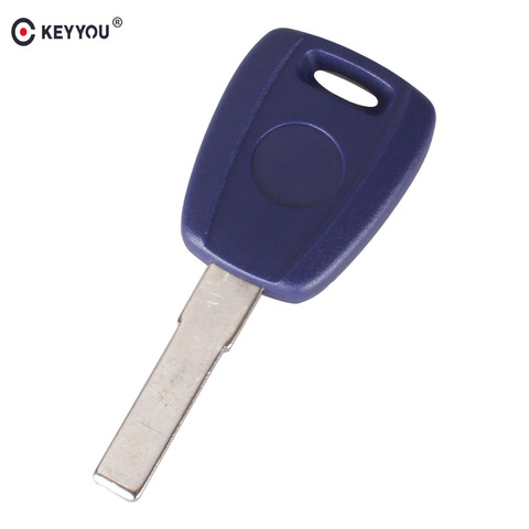 KEYYOU For Fiat Key Shell SIP22 Blue Blank Shell For Fiat 500 Ducato Transponder Key Uncut Blade ► Photo 1/5
