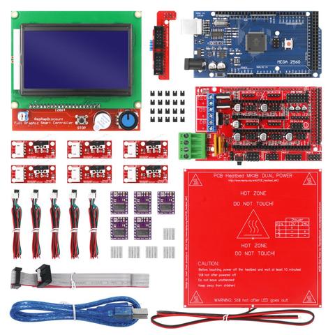 CNC 3D Printer Kit with Mega 2560 Board,RAMPS 1.4,DRV8825,LCD 12864,Heatbed MK2b for Arduino ► Photo 1/1