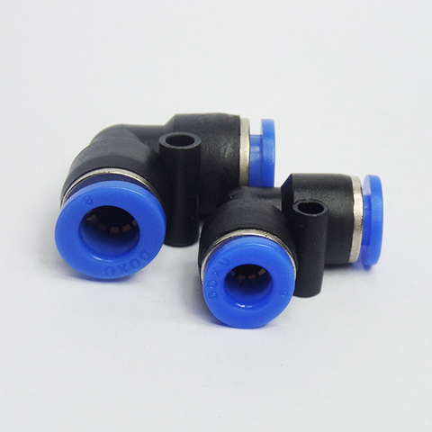 PV4 6 8 10 12MM Pneumatic L Type elbow fitting Plastic Pipe Connector Quick Fitting ► Photo 1/4