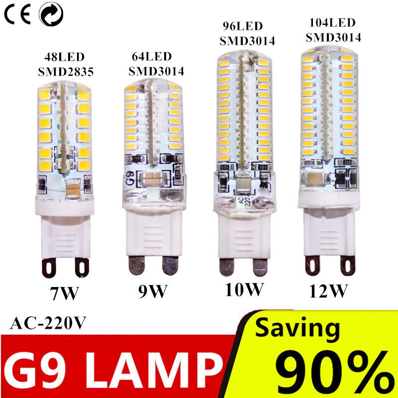 10pcs No Flicker G9 LED Lamp 240lm AC 220V Led Bulb SMD2835 28LEDS Spotlight for Crystal Chandelier Replace 30W Halogen Light Cold White
