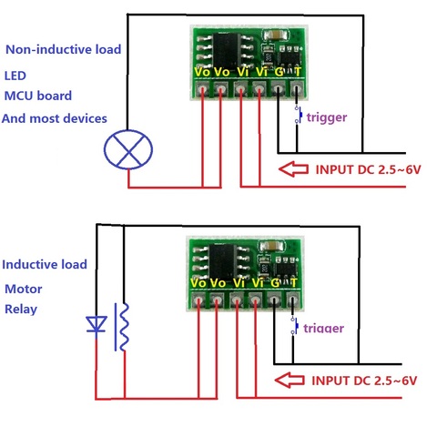 6A DC 3V 3.3V 3.7V 5V Electronic Switch Latch Bistable Self-locking Trigger Board for LED Motor Driver Solar Lithium battery ► Photo 1/6