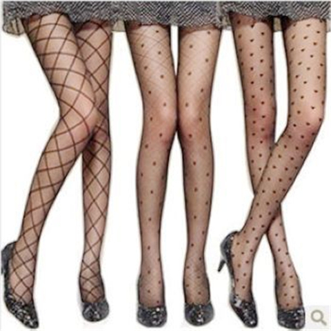 Black Tights Fishnet Stockings Leopard Lace Pantyhose 