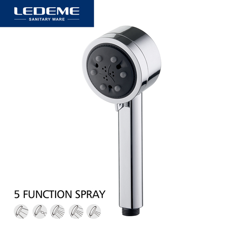 LEDEME 5 Function Handheld Shower Head Water Saving ABS Plastic Shower Head Bathroom Filter Spray Hand Hold Shower Head M99 ► Photo 1/1