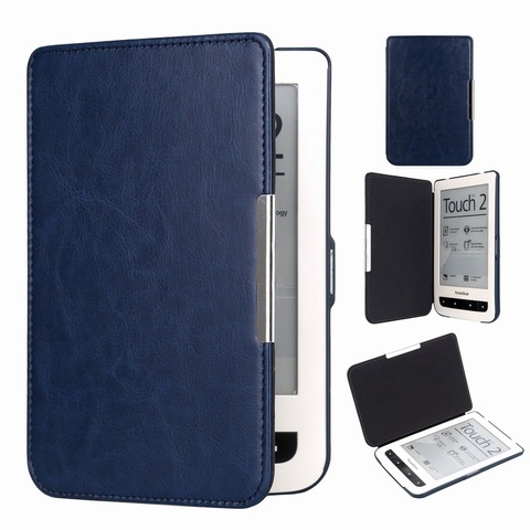 1pc Protective shell for pocketbook basic touch lux 2 614/615/624/625/626 pocketbook 626 plus pu leather ereader case ► Photo 1/4