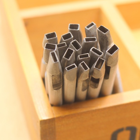 DIY leather Rule rectangle rectangular square hole punch leather