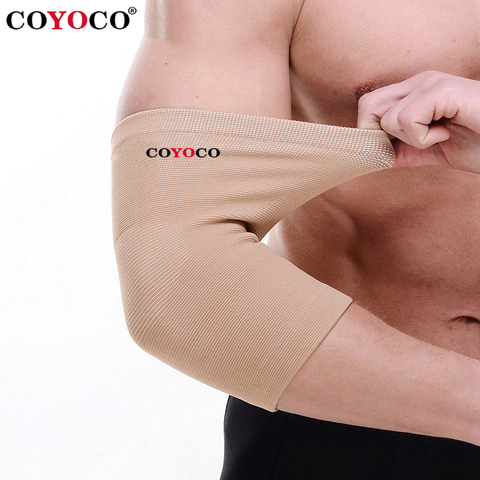 1 Pcs Elbow Pad Protect Support Knee Sleeve COYOCO Brand High Elastic Sports Outdoor Cycling Gym Elbow Guard Brace Warm Brown ► Photo 1/6