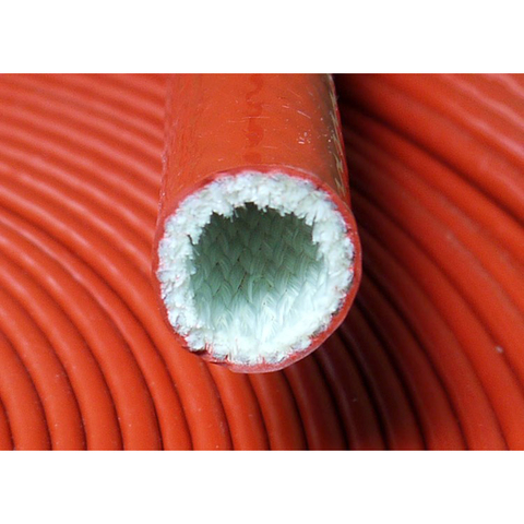 1Meter 4-130mm Dia Red High Temperature Resistant Fire Retardant Casing Pipe Thicken Insulation Silicone Fiberglass Tube ► Photo 1/4