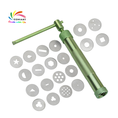 COMIART Ceramic Pottery Clay Extruders with 20 Discs Polymer Clay Sculpting  Fondant Cake Extruder Tool - Price history & Review, AliExpress Seller -  Shop920388 Store