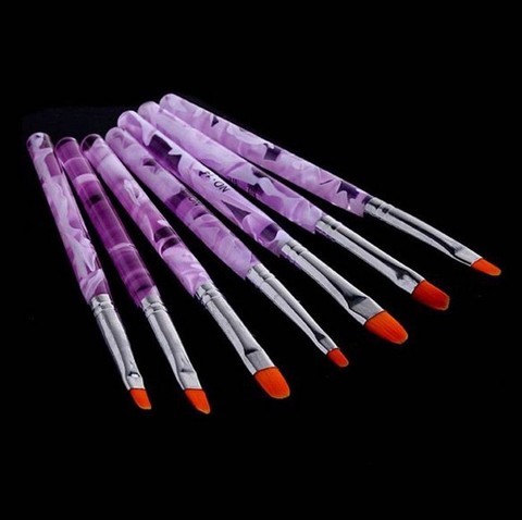 Professional 7pcs Nail Brushes Tools Nail Art Design Painting Tool Pen Polish Brush Set Kit Beauty Nail Art Brush Set ► Photo 1/3