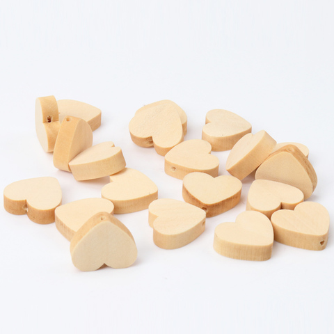 Natural Wooden Meterial Heart Pattern Spacer Beads For Kids Jewelry Making DIY 19mm 20pcs ► Photo 1/6