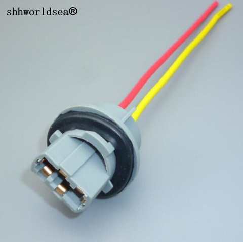 shhworldsea 1PC T20 Single Filament Car Bulb Socket Brake Turn Signal Light Harness Wire LED Pig Tail Plug T20 Lamp Holder ► Photo 1/4