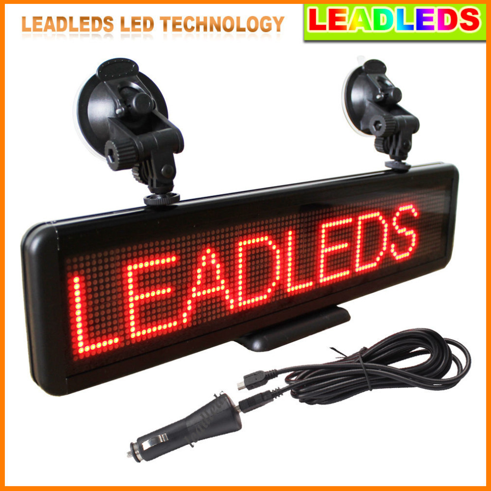 16*64Dots LED Car sign Moving Message Display Programmable LED display Board  for Advertising,Includes built-in battery - Price history & Review, AliExpress Seller - Leadleds Official Store