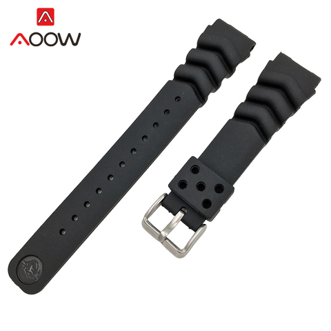 18mm 20mm 22mm Silicone Watchband Black Rubber Sport Waterproof Men Women Replacement Bracelet Band Strap Accessories ► Photo 1/5