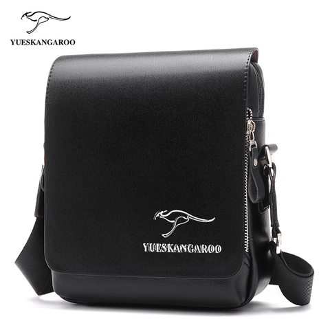 YUES KANGAROO Famous Brand Leather Men Bag Casual Business Mens Messenger Bag Vintage Men's Crossbody shoulder Bag bolsas male ► Photo 1/1