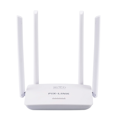 English Firmware Wireless Home Router WIFI Repeater Booster Extender Network 802.11 b/g/n 5 Port RJ45 300Mbps White 4 Antennas ► Photo 1/6