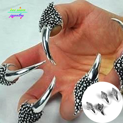 New Punk Vintage Dargon Claws Adjustable Nail Rings For Women Nail Armor Men Ring Jewelry 2022 ► Photo 1/2