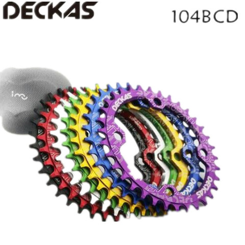 Deckas 104BCD Round Narrow Wide Chainring MTB Mountain bike bicycle 104BCD 32T 34T 36T 38T crankset Tooth plate Parts 104 BCD ► Photo 1/5