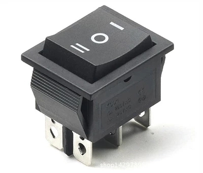 1pc DIY Rocker Switch Power Switch Boat 3 Position 6Pin Button Latching with Lamp Light KCD4 16A 250VAC/ 20A 125VAC On-Off-on ► Photo 1/5