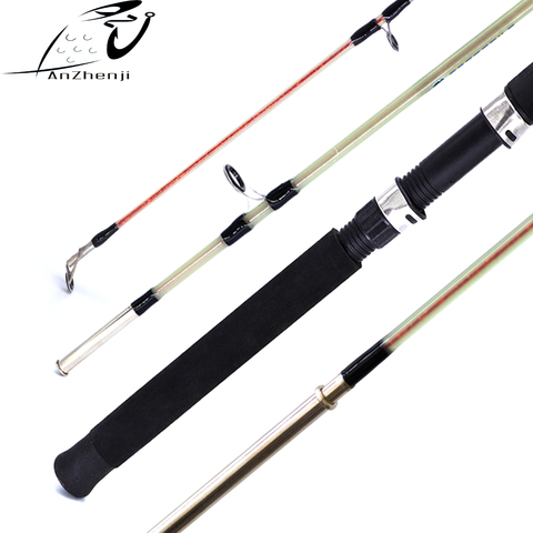 ANZHENJI 2022 Fiberglass Lure Fishing Rod Solid 1.5m 1.8m hard Catch Big Fish ► Photo 1/1