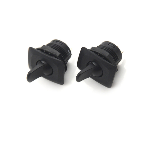2Pcs SCI R13-402 ON-ON 3Pin 2Position Maintained Round Toggle Switch SPDT Panel Mount Black Color ► Photo 1/6