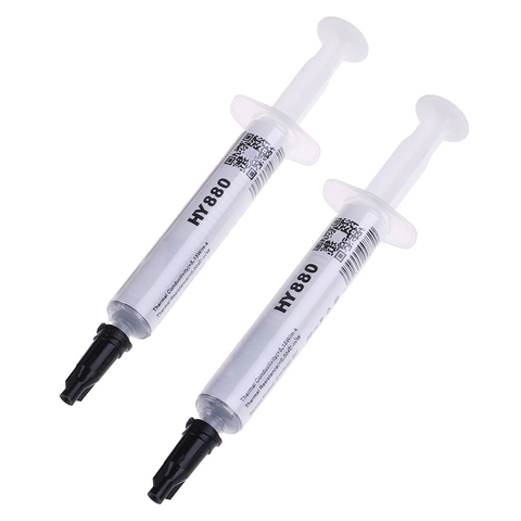 2pcs HY880 Thermal Grease Syringe Compound Paste For CPU VGA LED Chipset PC ► Photo 1/6