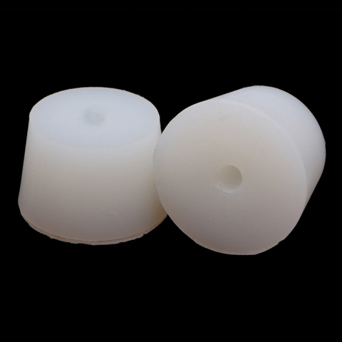 2 Pcs  White Silicone Rubber Plug Stopper With Hole Airlock Bubbler Valve Wine Brew ► Photo 1/6