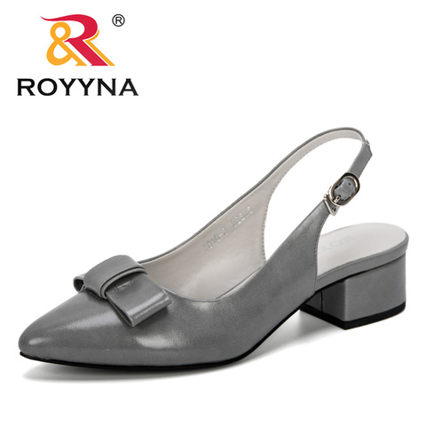 ROYYNA 2022 New Fashion Low Heels Sandals For Summer Shoes Woman Casual Pointed Toe Zapatos Mujer Plus Size 43 Sandale Feminimo ► Photo 1/6