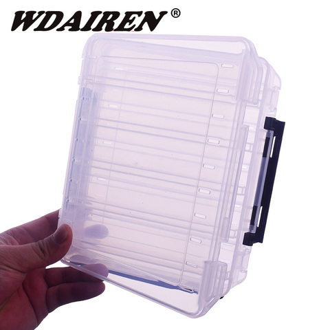 Double Sided Lure Box 10 Compartments Transparent Plastic Fishing Lure Tackle Box Hook Fishing Accessories Storage Case FA-135 ► Photo 1/6