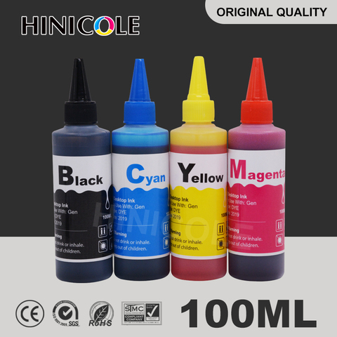 4 Bottle Refill Dye Ink for Canon GI-490 GI-790 GI-890 Pixma G1000 G1100 G1400 G2400 G3400 G2000 G3000 Printer Cartridge ► Photo 1/6