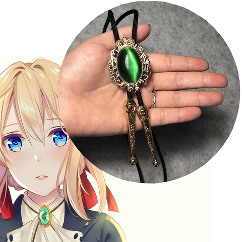 Violet Evergarden Long Necklace Cosplay Halloween Costumes Accessories Gem Pendant Sweater Chain Women Jewelry Collection Props ► Photo 1/6